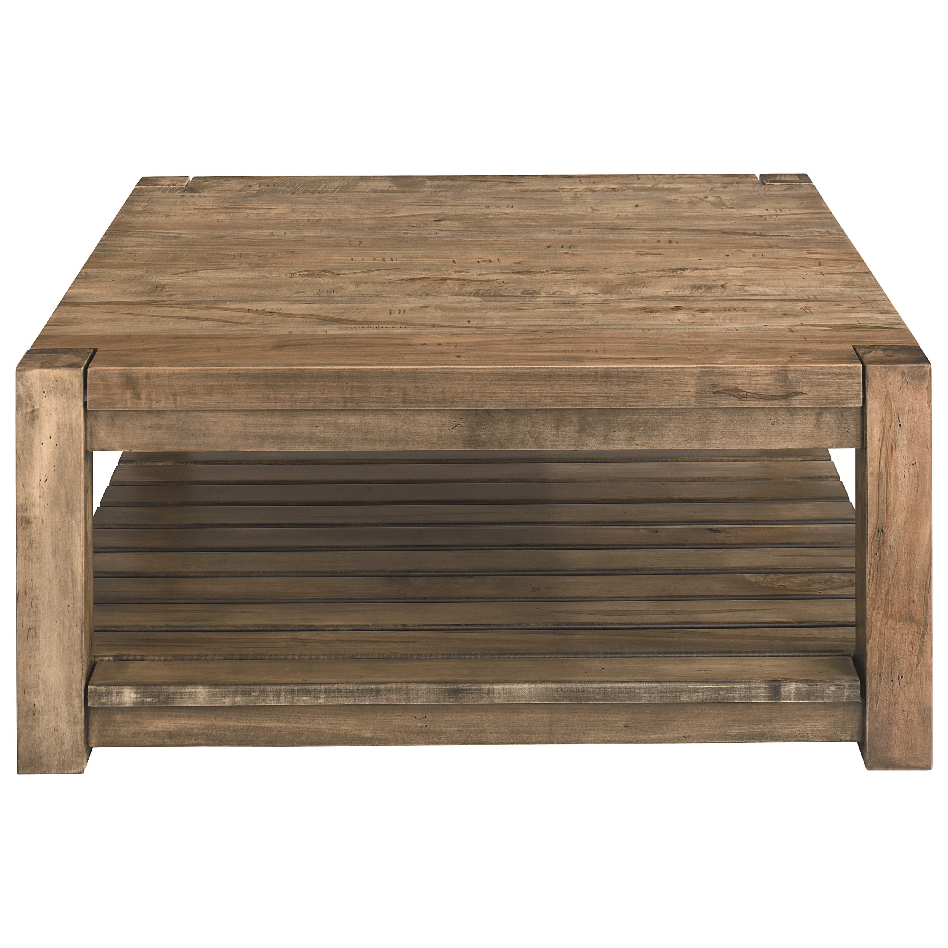 Crate and top barrel cocktail table